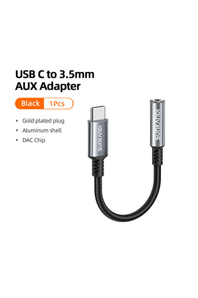 Choice 1pc-gray SUNKANDI USB Type C to 3.5mm Female Headphone Jack Adapter, U...