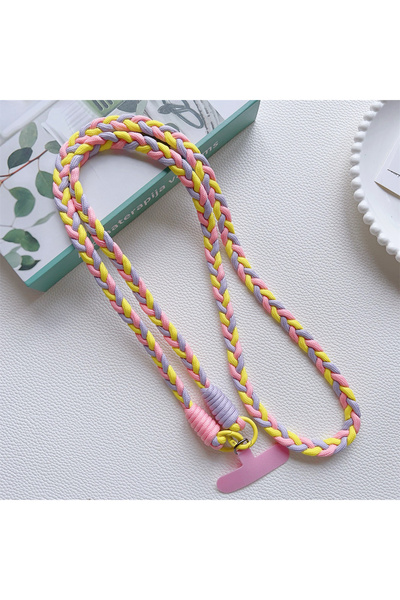 Choice1 G 1Pc Hand woven Three Strand Mobile Phone Hanging Rope Long Diagonal...