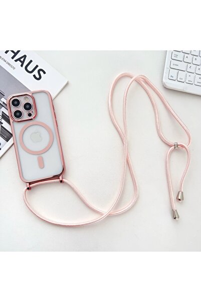 Choice27 iphone 11 Rose Gold Crossboby Lanyard Plating Phone Case For iPhone ...