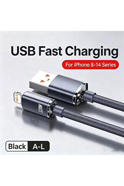 Choice8 1.5m A-L Balck NNBILI Type C PD 120W Cable for iPhone 14 13 12 11 Pro...
