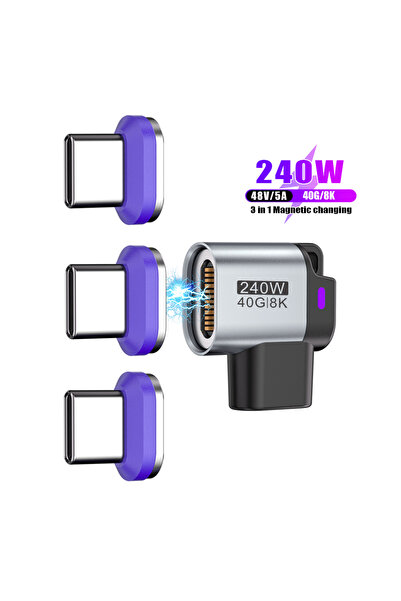 Choice Adapter Type-C 3pcs USB4.0 240W Type-C Female Magnetic Adapter Convert...