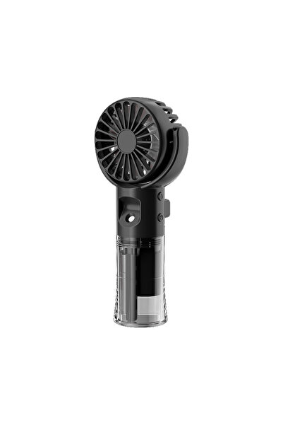 Choice6 Black Portable Water Mist Fan Mini Handheld Fan USB Charging 4 Speeds...