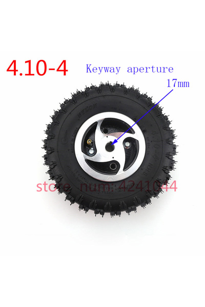 Choice1 17mm 4.10-4 Tyre Tire and Inner Tube Use 4 inch Alloy Wheel Rim Keywa...