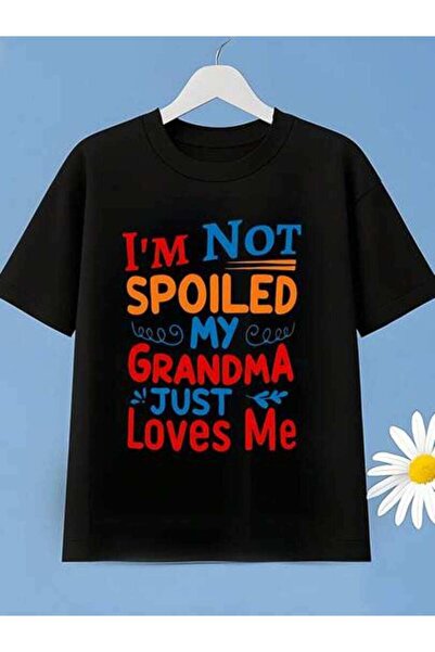 9JY Unisex Clothing 'I'M Not Pampered, My Grandma Cares Me' Monogram Design S...