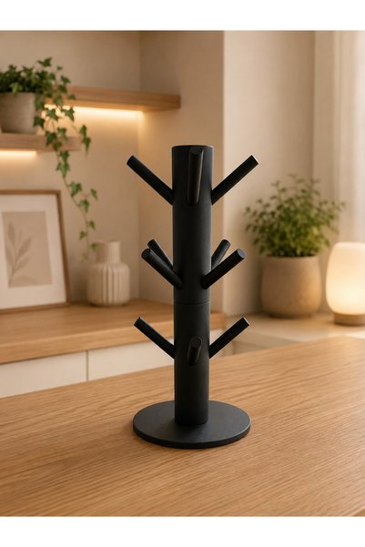Genel Markalar Dekoratif Kupa ve Fincan Standı – 3D Baskı Ağaç Tasarım – Çokl...