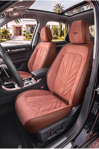 Panda Kılıf Panda Premium Verona Series Velvet and Leather Fabric Car Seat Co...