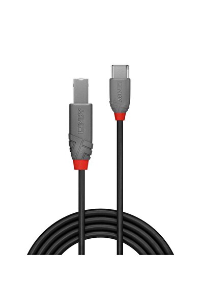 LİNDY LY-36941 Кабел за принтер 1м USB 2.0 Тип А към Тип Б, Anthra Line