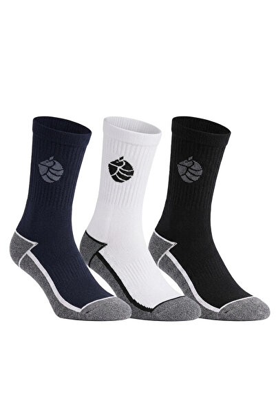 Armadillo Winter Socks-Long Black-Navy-White (Striped)