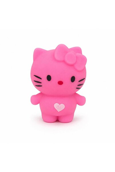 abnturk Pembe Kedi Squishy Anti Stres Oyuncağı-Jel Dolgulu Sık Bırak 10cm Oyu...