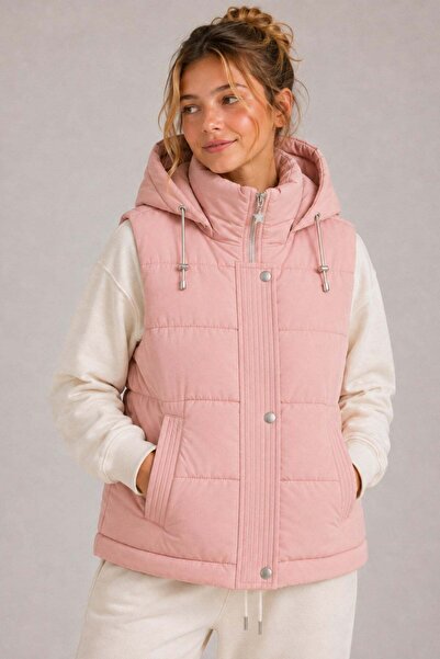 ASYAKİDS CLUB Girl's Removable Hooded Seasonal Snap-On Inflatable Vest