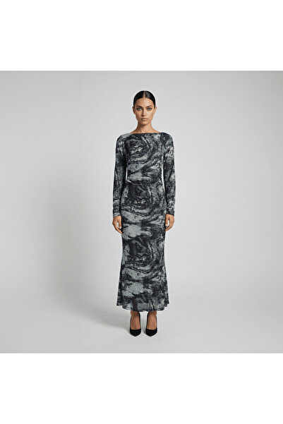 SÜMER Sumer Opal Dress – Women's Printed Velvet Maxi Dress