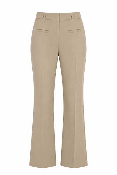 HAZELANNA Lycra Stone Flare Pants with Front Pockets