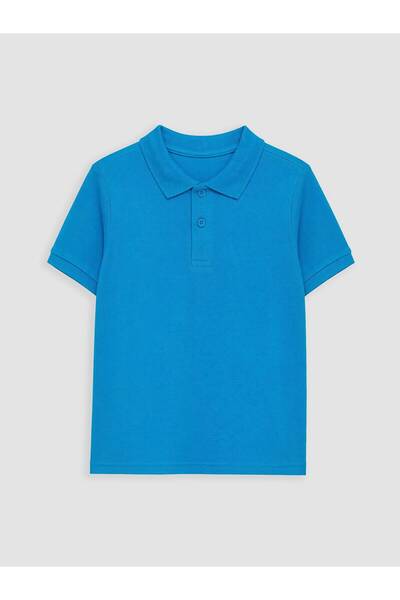LC Waikiki Lcw Kids Turquoise Polo Collar Boys' Pique T-Shirt