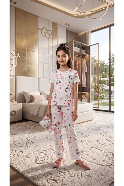 h.kids Girls Cotton Cute Pattern Pajama Set