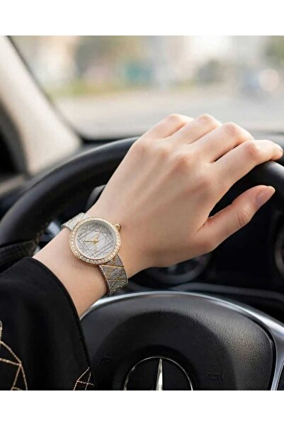 Generic Brand Mercedes Gold Lineساعة فاخرة