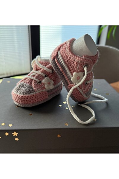 nimetabla 0-3 Months (9cm) Hand Knitted Baby Booties