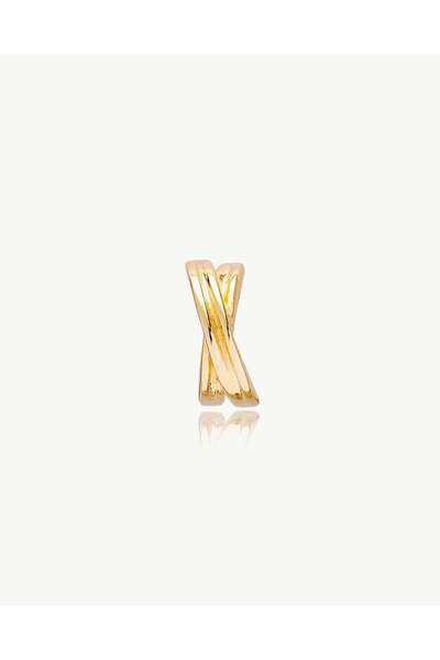 Stemma Jewelry Cercei Cercel X Ear Cuff din Argint 925, Placat cu Aur