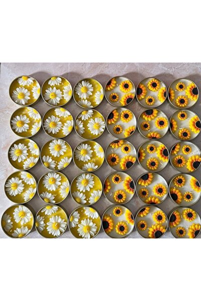 Veluna mum El Yapımı Güneş ve Papatya Dekoratif Mum💫🌻🌸