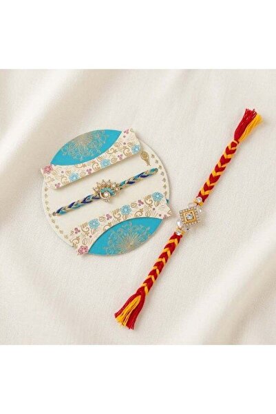Generic Premium Designer Rakhi Set for Brother – Pack of 2 | Peacock & Braide...