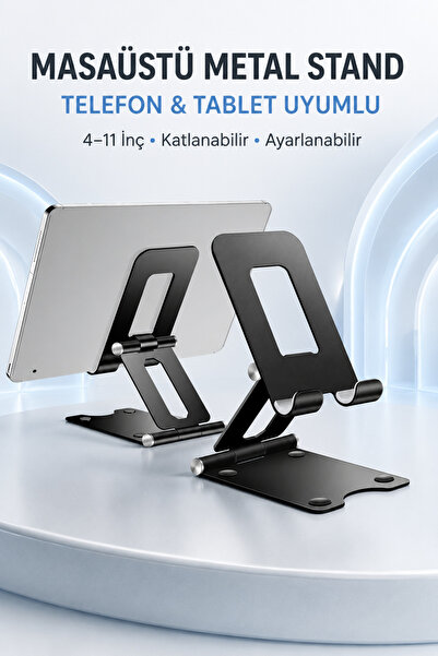 Ecuy Portable Foldable Metal Desktop Phone Tablet Stand Adjustable Holder Non...