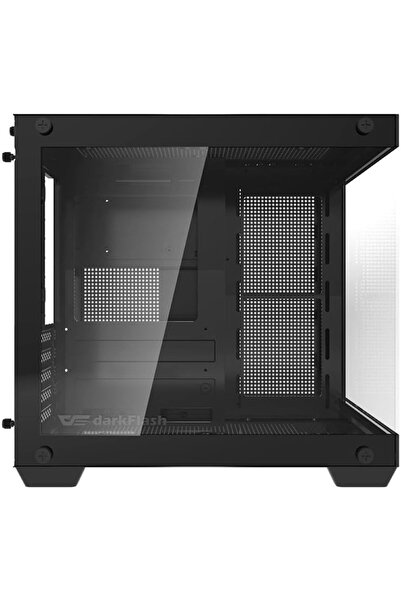 Aigo D275M M-ATX Gaming PC Case, 3x ARGB Fans,270° Panoramic Glass,Supports 240mm Radiator, USB 3.0, Black