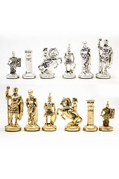 GGS GrandGiftStore Chess Piece Only - Roman Model Metal Gold Silver Durable C...
