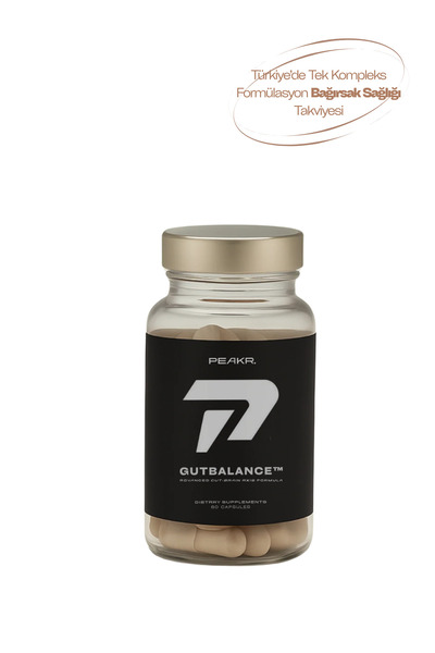 PEAKRTRIBE PEAKR GutBalance™ 60 Kapsül – Kolostrum, L-Glutamin, Quercetin, Çö...