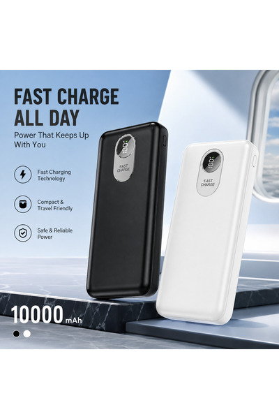 StarSuper Ultra-thin, portable power 10000mAh bank with bidirectional fast ch...