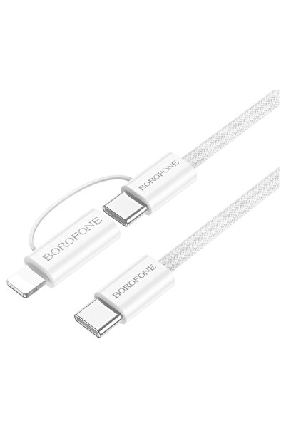 Borofone BX104 Primo Cable Καλώδιο Φόρτισης Type C σε Type C + Lightning 60W ...