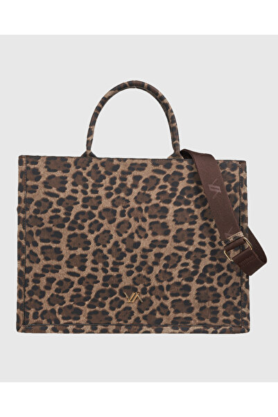 VERDE ΓΥΝΑΙΚΕΙΑ ΤΣΑΝΤΑ ΧΕΙΡΟΣ 16-0008183 ANIMAL PRINT ΚΑΦΕ