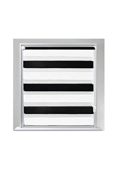 OtherMax Rulou de fereastră Zi-Noapte fără găurire opac Negru 95x130 cm — rul...