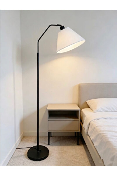 co arma Modern Fabric Shade Floor Lamp for Bedroom and Living Room