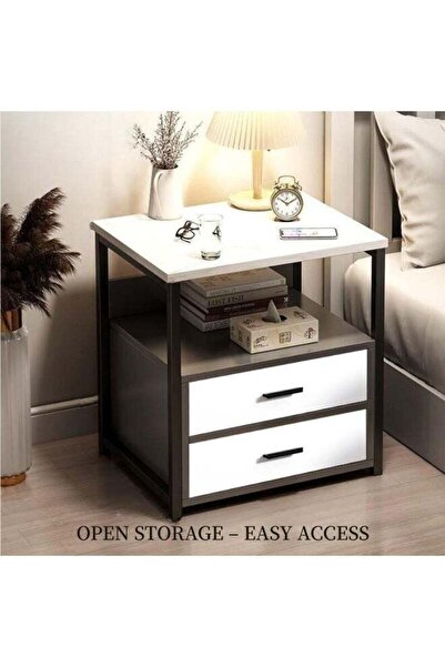 Generic NightStand, Bedside Tables with Storage Shelf and Drawer, Modern End ...