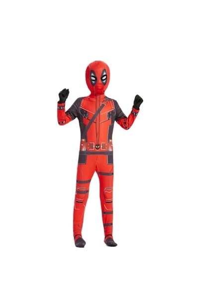 Funny Party Team Costum Deadpool pentru copii, cu glugă și mănuși, pentru 3-4...