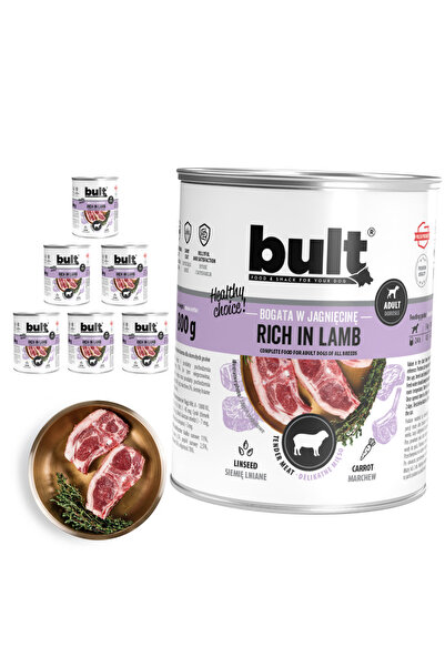Bult Hrană umedă completă pentru câini, bogată în miel, cutie 6x800g
