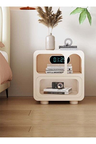 Generic Multipurpose Use Rounded Corner Nightstand Creative Bedside Table Smo...