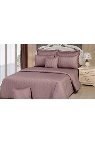 Generic Brand مفرش مفرد فندقي قطن - 5 قطع - TAUPE