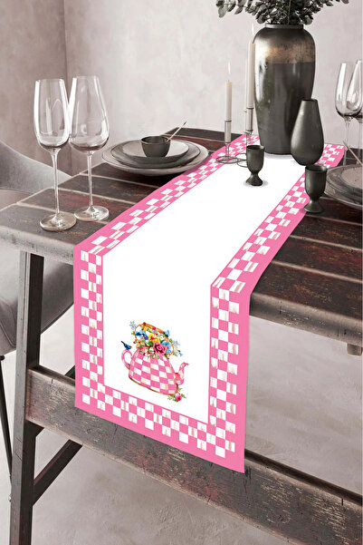 DEKOMOD 40X140Cm Woven Stain-Resistant Printed Thai Feather Fabric Tablecloth...