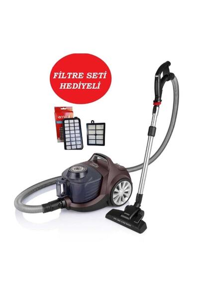 Arnica Tesla Premium Ergo Active Toz Torbasız Elektrikli Süpürge Maun Kahve E...