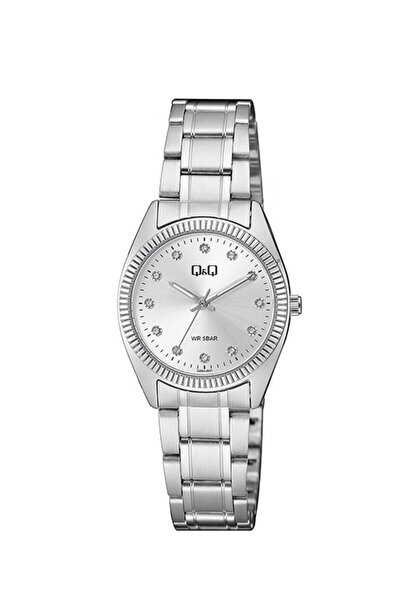 Q&Q Silver Color 30 mm Numerals Women's Wristwatch and Gift Bracelet