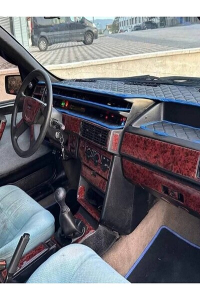 Tempra tipo tam uyumlu özel yapım 6 parça kapitone deri torpido güneş koruyucu göğüs halısı