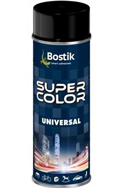 NO BRAND Vopsea spray Bostik super color universal 400 ml negru mat RAL 9005