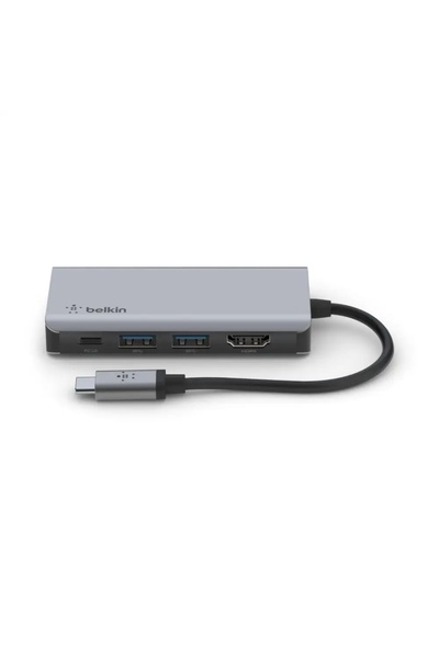 Belkin Stație, hub USB-C 4-în-1 Adaptor Multiport 100W, gri