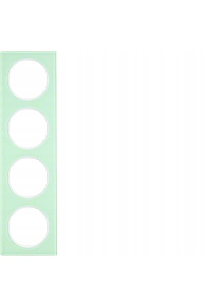 NO BRAND BERKER R.3 Cadru cu patru module, sticlă albă 10142209 HAGER