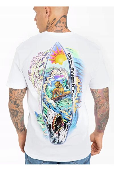 NO BRAND Tricou bărbătesc Pitbull Camino alb S