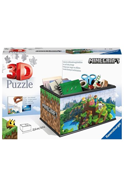 RAVENSBURGER Puzzle 216 piese 3D Cufăr Minecraft