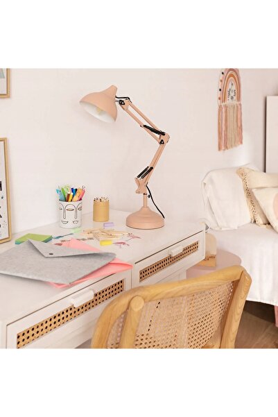 Led Lampă de birou FLEXO metalică roz pastel