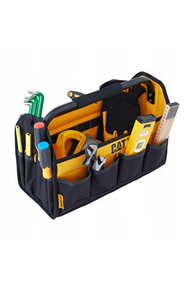 Caterpillar Geantă de scule CAT de 15 inch, tip tote, rezistentă, cu capacita...