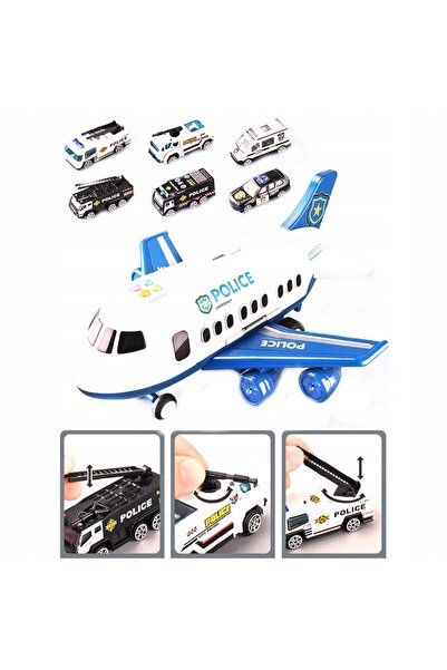 Luxma SET Mare Avion Jucărie Interactivă Poliție Transportor de Lansare 6AUT