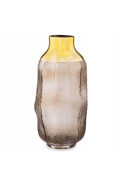 NO BRAND WAZON STICLĂ ARTĂ MODERNĂ AUR 31,5 CM GLAMOUR